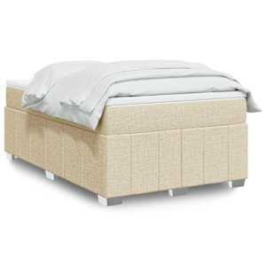 Box spring postel s matrací krémová 120x200 cm textil - obrázek 1