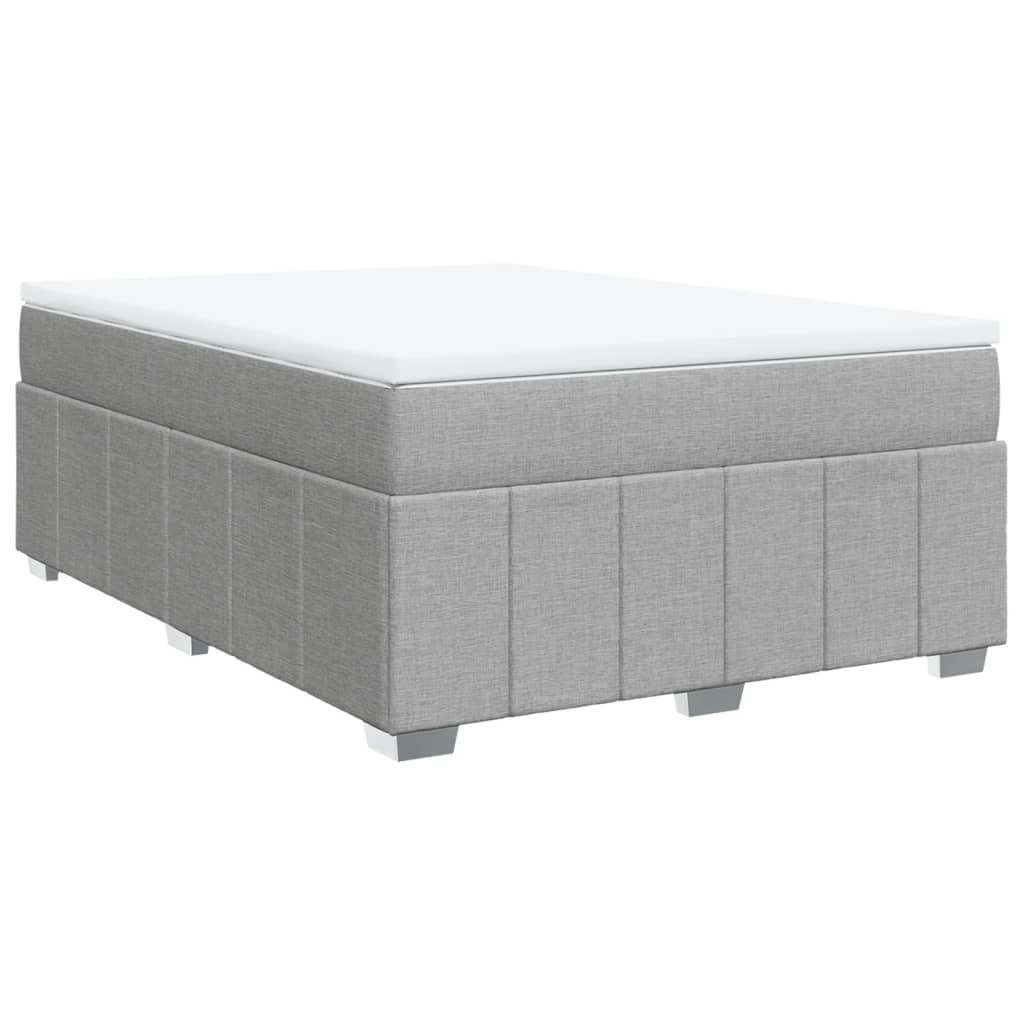 Thumbnail - vidaXL Boxspringbett mit Matratze Hellgrau 140x190 cm Stoff