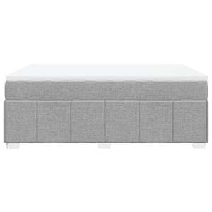 Box spring postel s matrací světle šedá 140 x 190 cm textil - obrázek 8