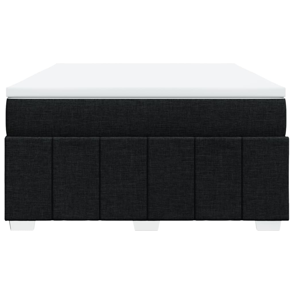 vidaXL Boxspring met matras stof zwart 140x190 cm, foto 4