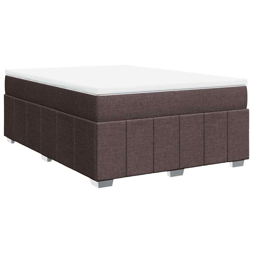 Thumbnail - vidaXL Boxspringbett mit Matratze Dunkelbraun 140x190 cm Stoff