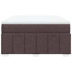 Box spring postel s matrací tmavě hnědá 140x190 cm textil - obrázek 4
