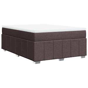 Box spring postel s matrací tmavě hnědá 140x190 cm textil - obrázek 9