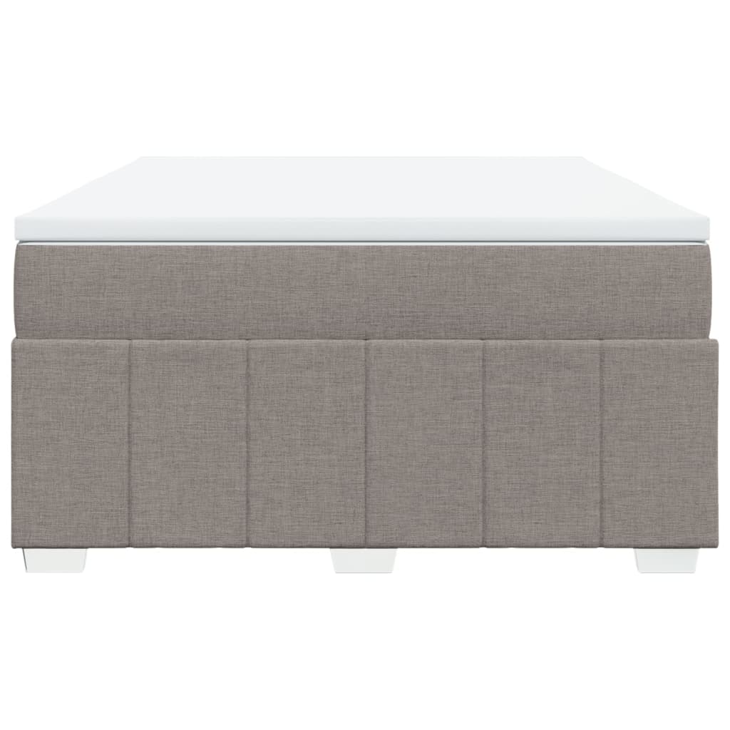 vidaXL Boxspring met matras stof taupe 140x190 cm, foto 4