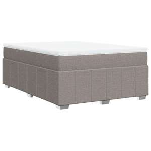 Box spring postel s matrací taupe 140x190 cm textil - obrázek 9