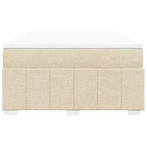 Box spring postel s matrací krémová 140x190 cm textil - obrázek 4