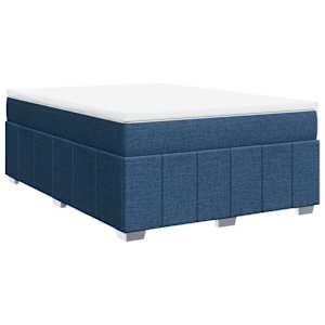 Box spring postel s matrací modrá 140x190 cm textil - obrázek 2
