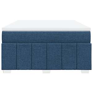 Box spring postel s matrací modrá 140x190 cm textil - obrázek 4
