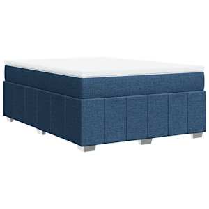Box spring postel s matrací modrá 140x190 cm textil - obrázek 9