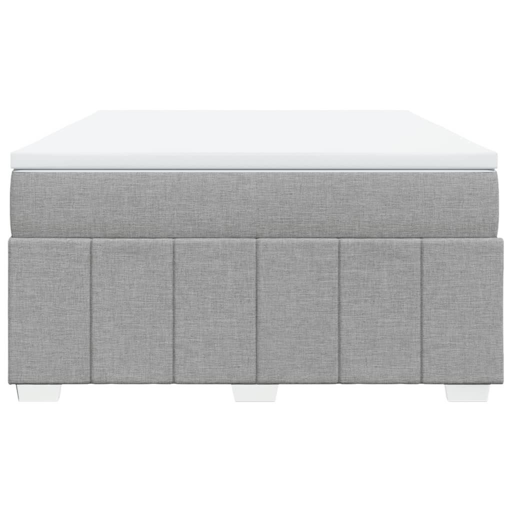 vidaXL Boxspring met matras stof lichtgrijs 140x200 cm grijs, foto 4