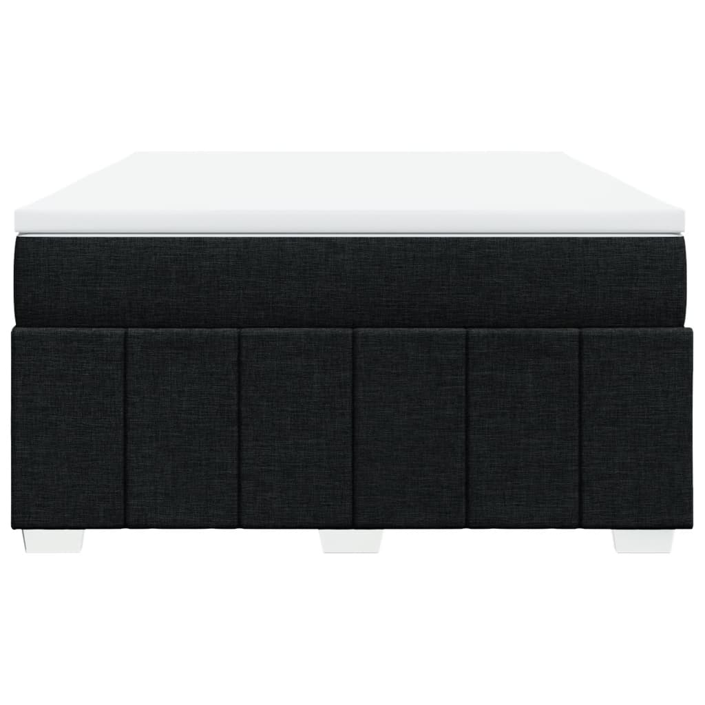 vidaXL Boxspring met matras stof zwart 140x200 cm, foto 4