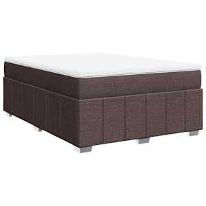 Box spring postel s matrací tmavě hnědá 140x200 cm textil - obrázek 2