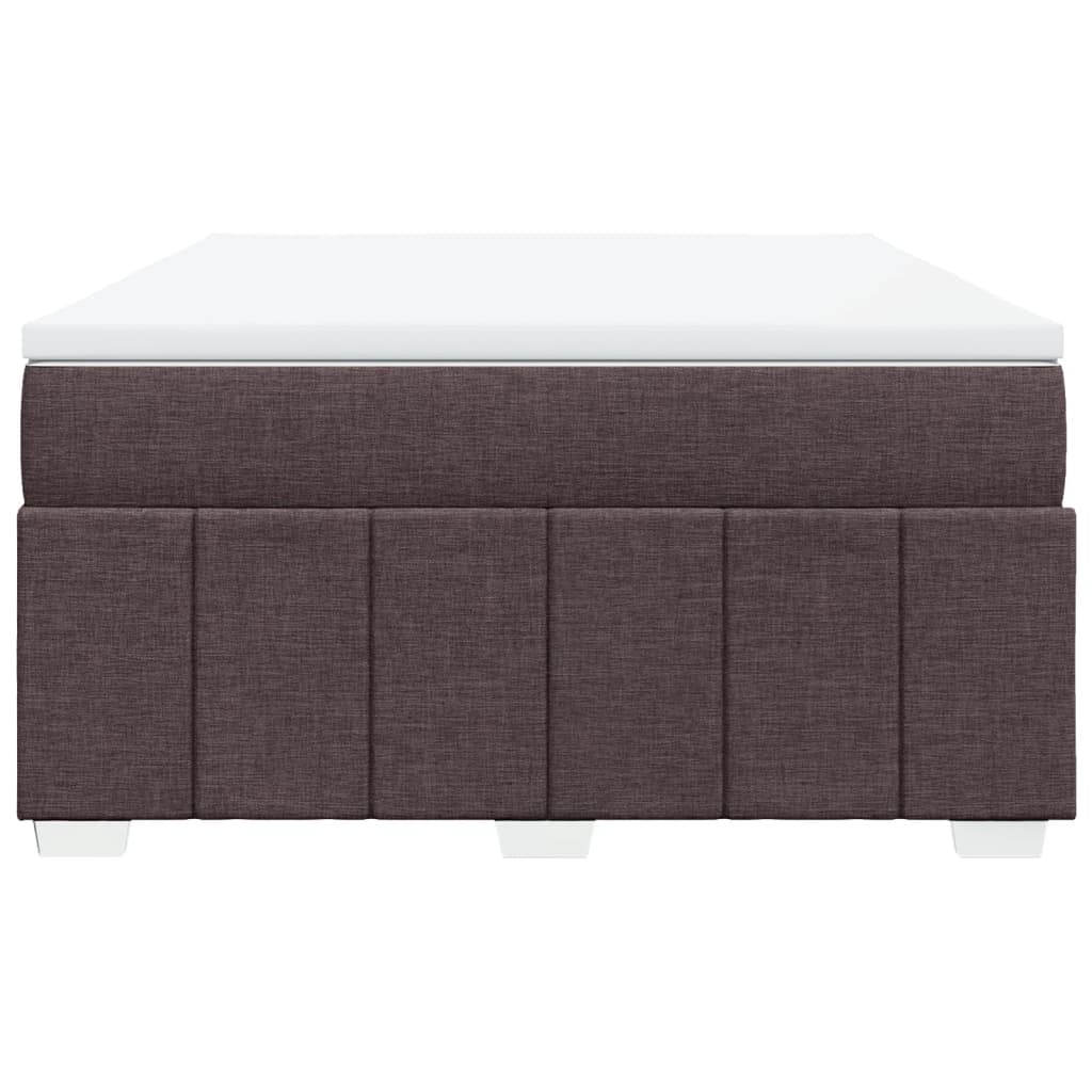 vidaXL Boxspring met matras stof donkerbruin 140x200 cm bruin, foto 4