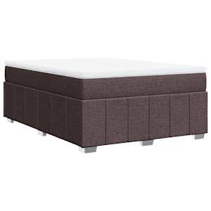 Box spring postel s matrací tmavě hnědá 140x200 cm textil - obrázek 9