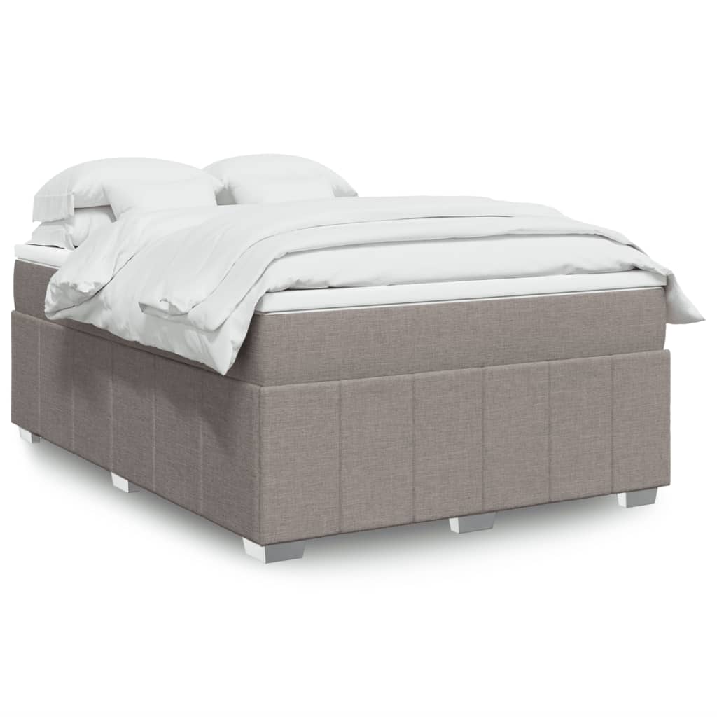 Boxspringbett mit Matratze Taupe 140×200 cm Stoff