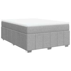 Box spring postel s matrací světle šedá 160 x 200 cm textil - obrázek 2