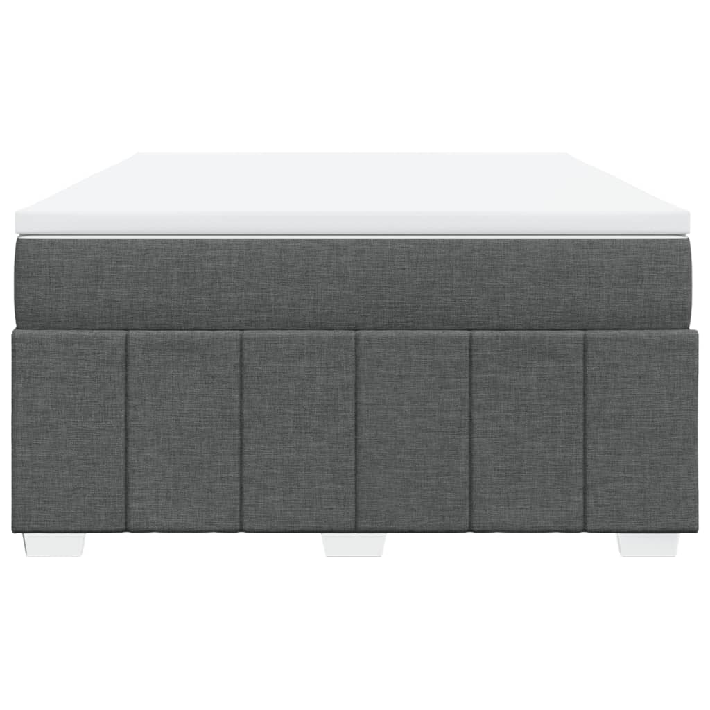 vidaXL Boxspring met matras stof donkergrijs 160x200 cm grijs, foto 4