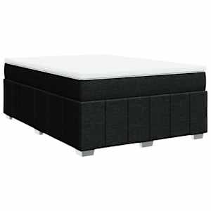 Box spring postel s matrací černá 160x200 cm textil - obrázek 2