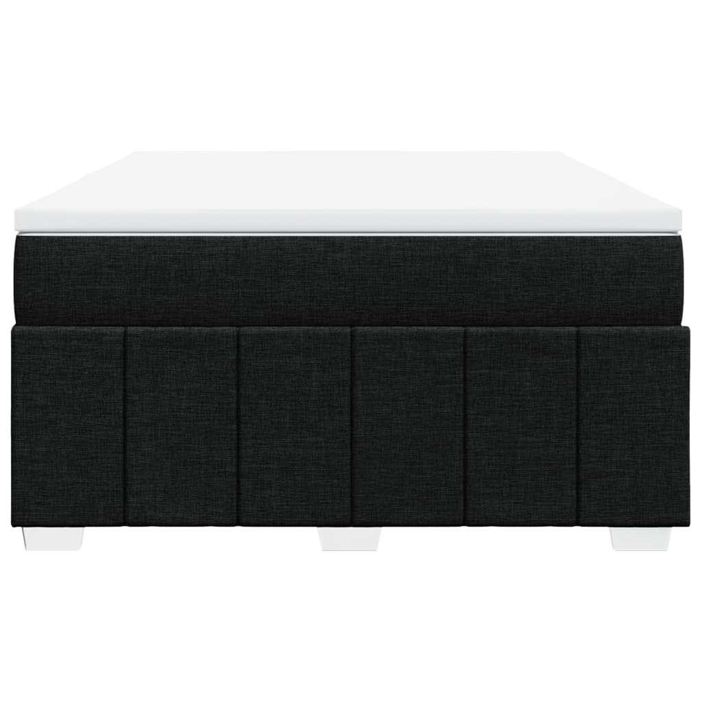 vidaXL Boxspring met matras stof zwart 160x200 cm, foto 4