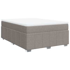 Box spring postel s matrací taupe 160x200 cm textil - obrázek 2