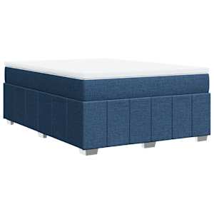 Box spring postel s matrací modrá 160x200 cm textil - obrázek 9