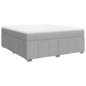 Box spring postel s matrací světle šedá 180 x 200 cm textil - obrázek 2