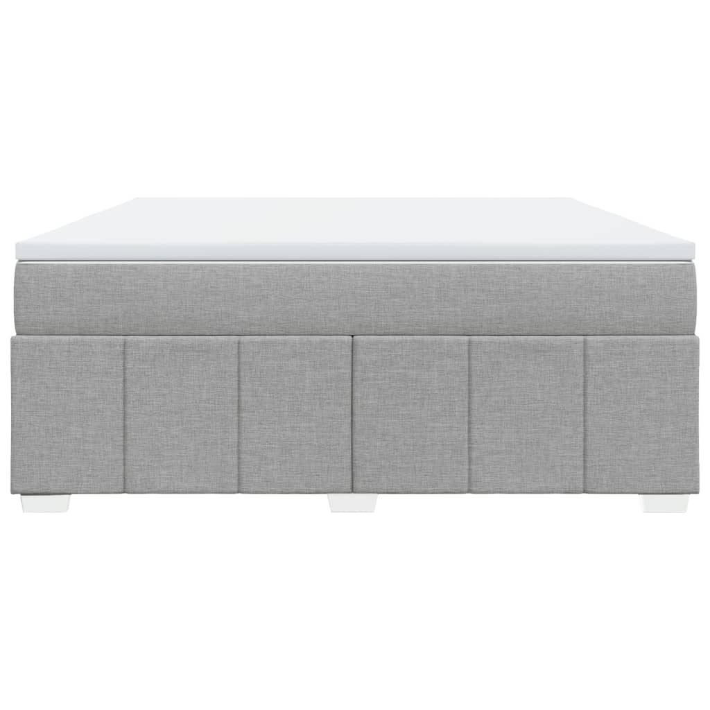 vidaXL Boxspring met matras stof lichtgrijs 180x200 cm grijs, foto 4