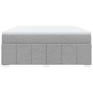Box spring postel s matrací světle šedá 180 x 200 cm textil - obrázek 4