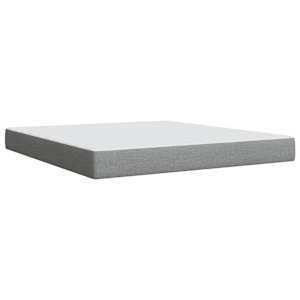 Box spring postel s matrací světle šedá 180 x 200 cm textil - obrázek 6