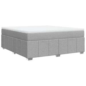 Box spring postel s matrací světle šedá 180 x 200 cm textil - obrázek 9