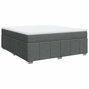 Box spring postel s matrací tmavě šedá 180x200 cm textil - obrázek 2