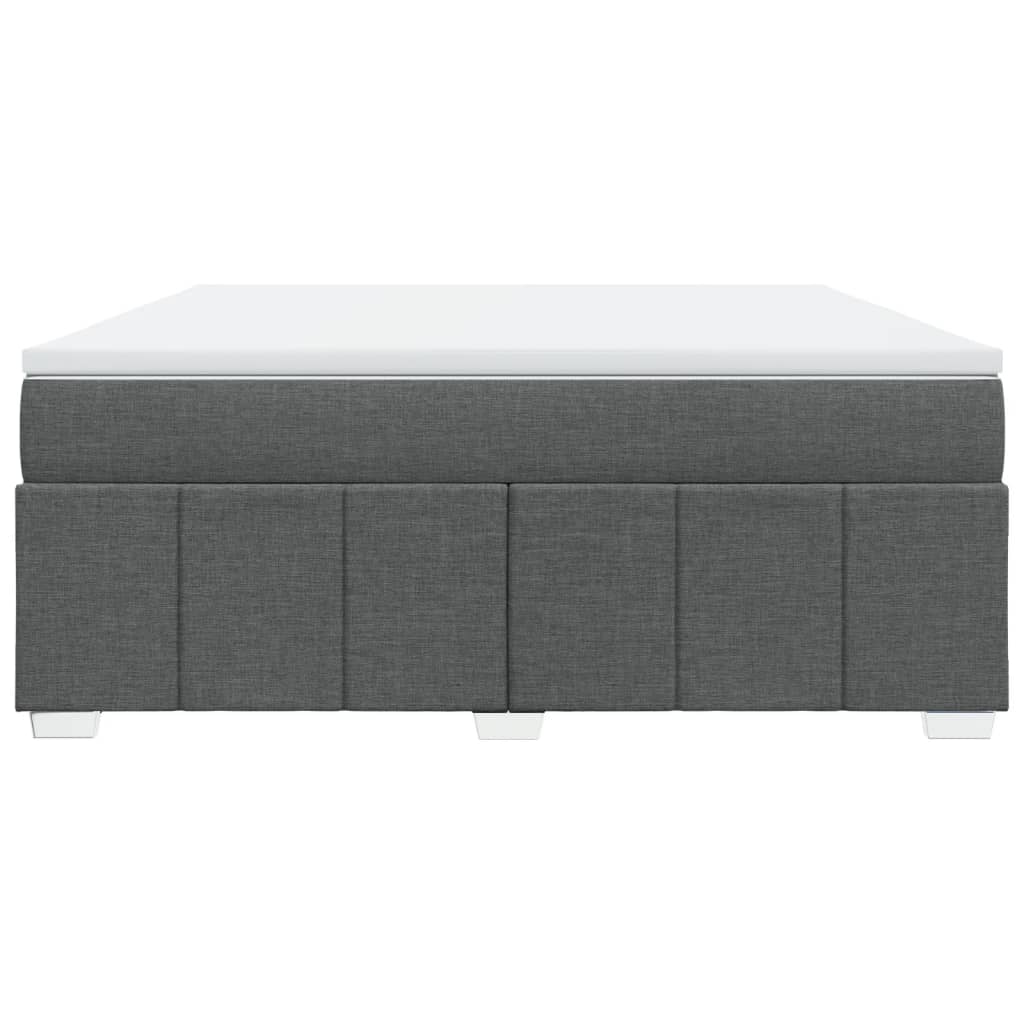 vidaXL Boxspring met matras stof donkergrijs 180x200 cm grijs, foto 4