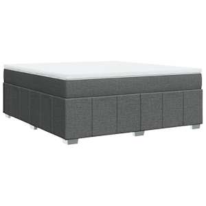 Box spring postel s matrací tmavě šedá 180x200 cm textil - obrázek 9