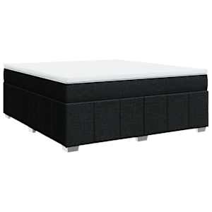 Box spring postel s matrací černá 180x200 cm textil - obrázek 2