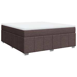 Box spring postel s matrací tmavě hnědá 180x200 cm textil - obrázek 2