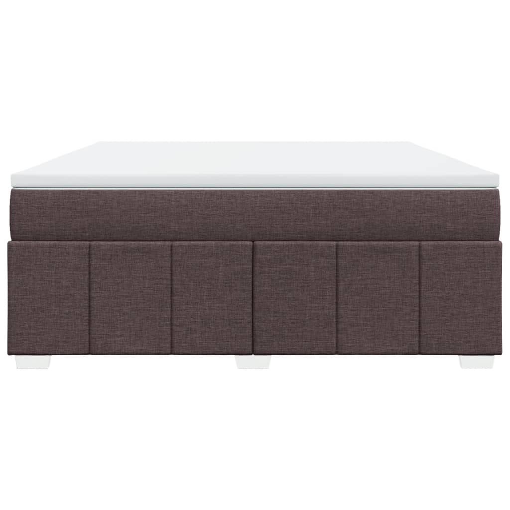 Box spring postel s matrací tmavě hnědá 180x200 cm textil - obrázek 4