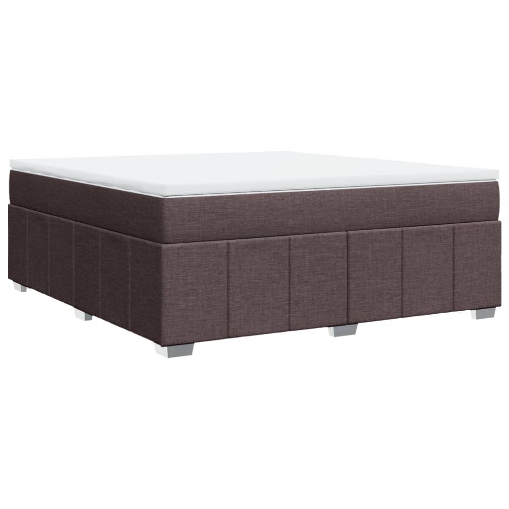 Box spring postel s matrací tmavě hnědá 180x200 cm textil - obrázek 9