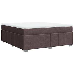 Box spring postel s matrací tmavě hnědá 180x200 cm textil - obrázek 9