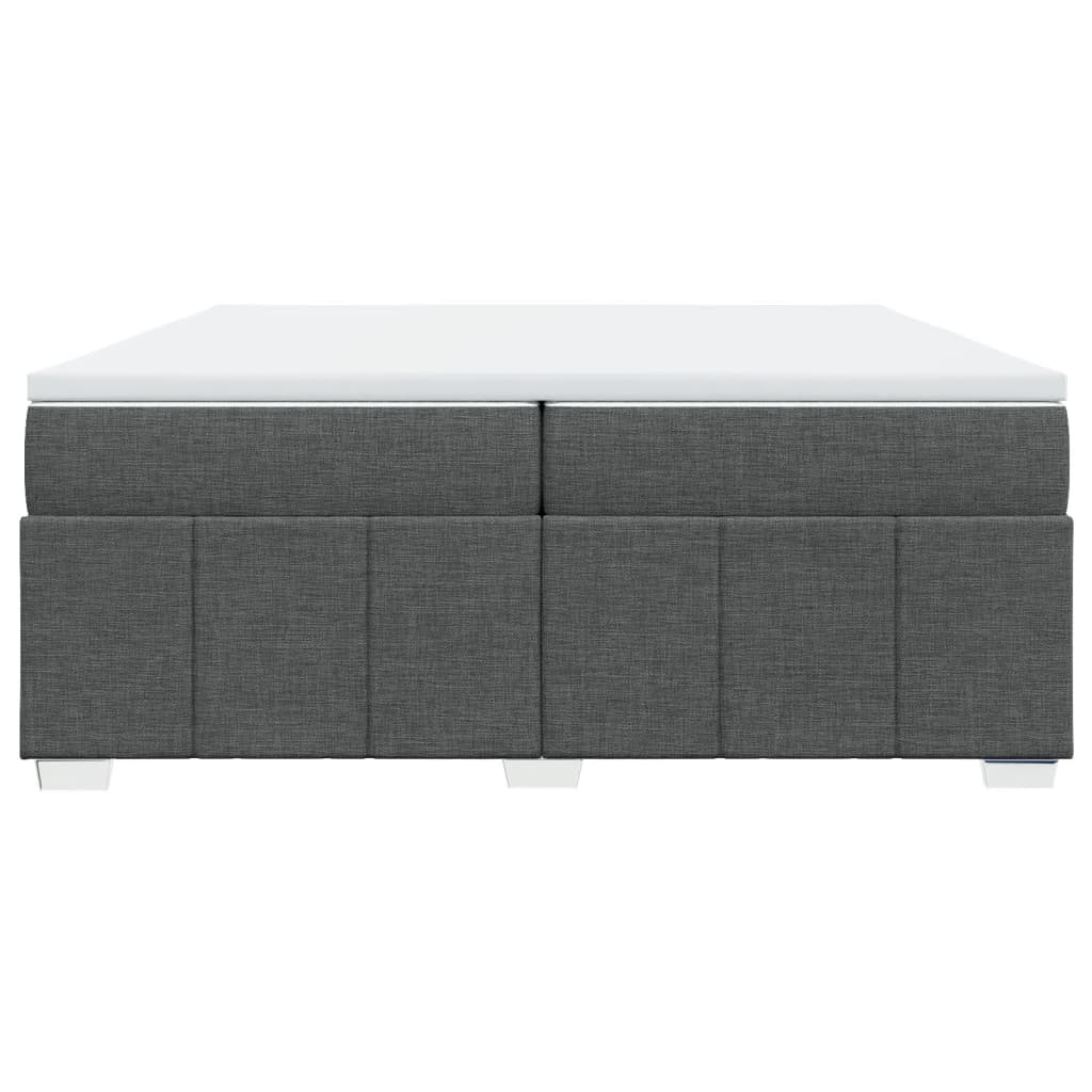 vidaXL Boxspring met matras stof donkergrijs 200x200 cm grijs, foto 4