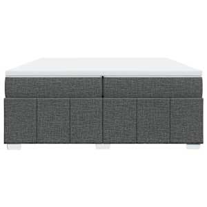 Box spring postel s matrací tmavě šedá 200x200 cm textil - obrázek 4