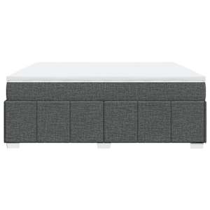 Box spring postel s matrací tmavě šedá 200x200 cm textil - obrázek 8