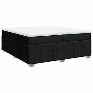 Box spring postel s matrací černá 200x200 cm textil - obrázek 2