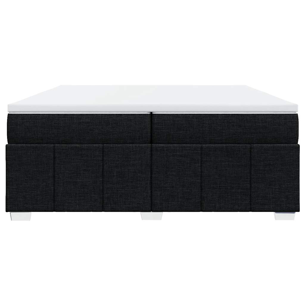 vidaXL Boxspring met matras stof zwart 200x200 cm, foto 4