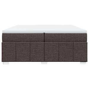 Box spring postel s matrací tmavě hnědá 200x200 cm textil - obrázek 4