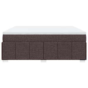 Box spring postel s matrací tmavě hnědá 200x200 cm textil - obrázek 8