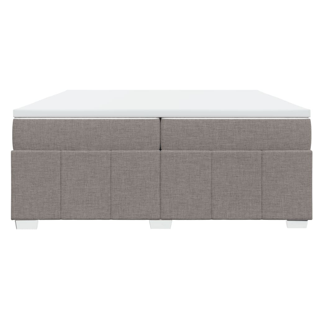 vidaXL Boxspring met matras stof taupe 200x200 cm, foto 4
