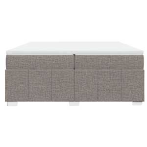 Box spring postel s matrací taupe 200x200 cm textil - obrázek 4