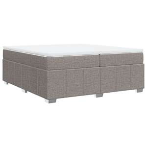 Box spring postel s matrací taupe 200x200 cm textil - obrázek 9