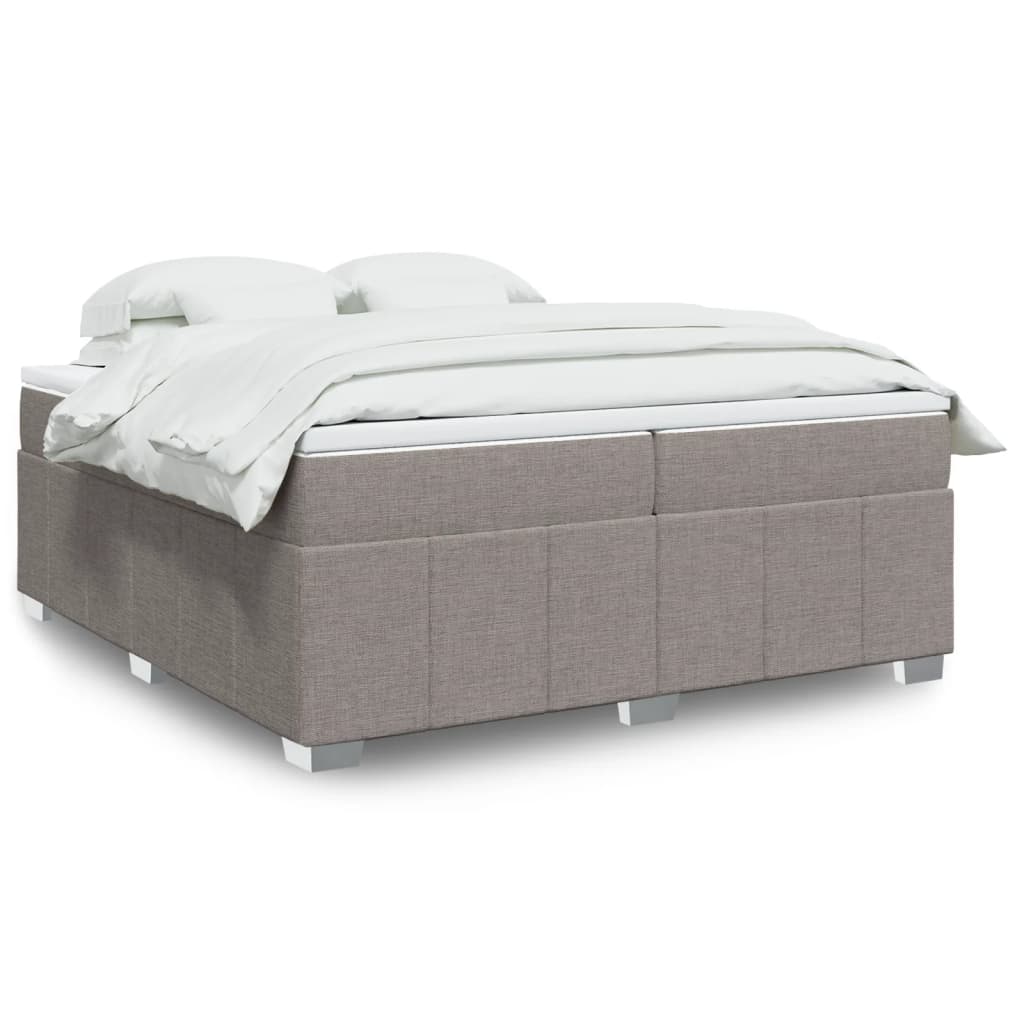 Boxspringbett mit Matratze Taupe 200×200 cm Stoff