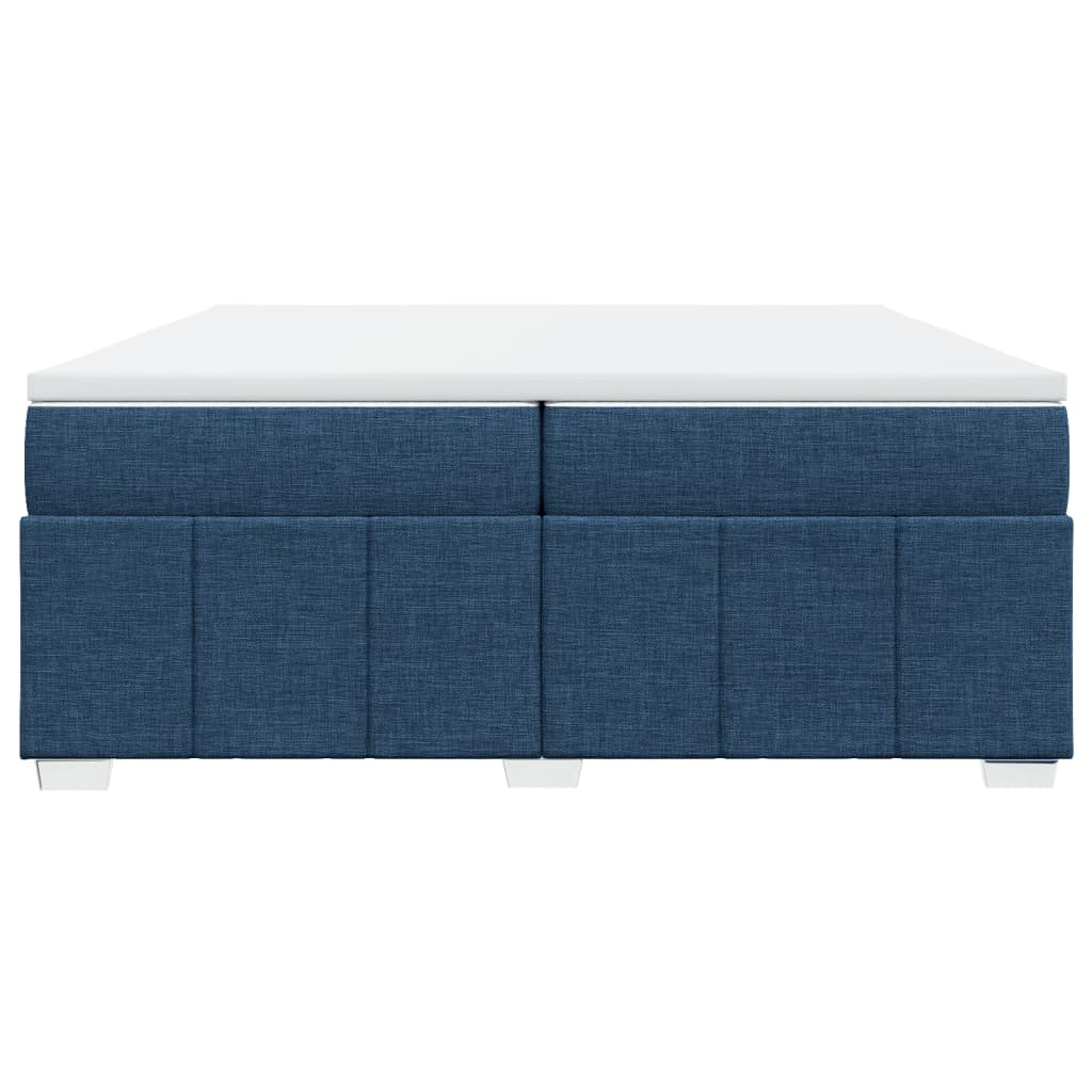 vidaXL Boxspring met matras stof blauw 200x200 cm, foto 4